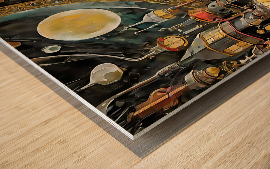 City In Time Wood print