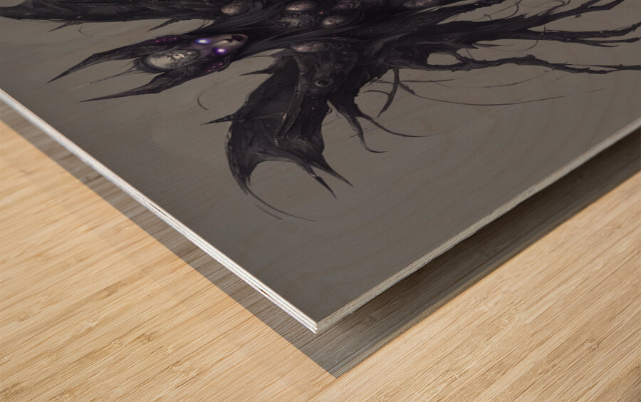 Moth Lady Wood print