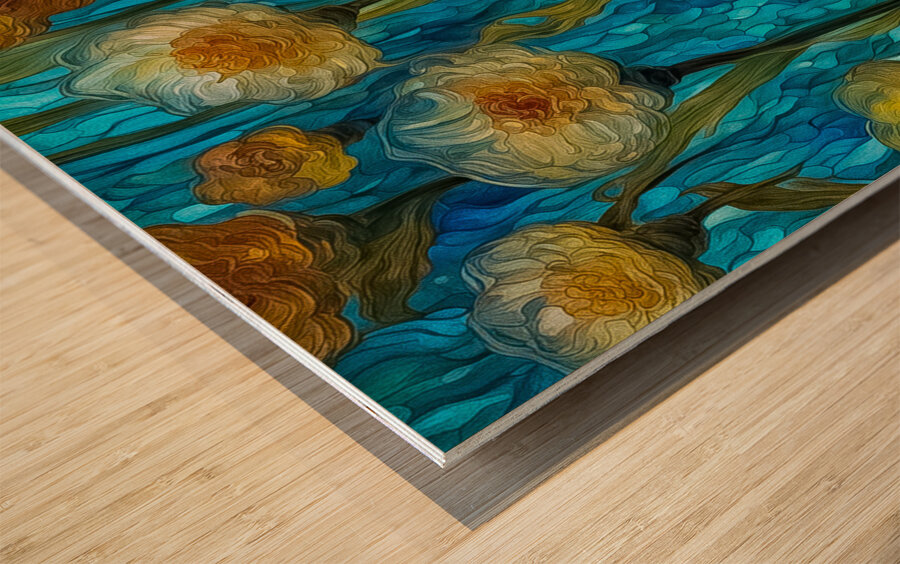 Many Yello Flowers Wood print