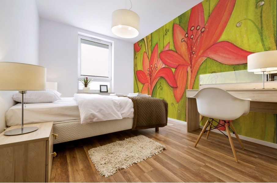 Orange lily´s Mural print