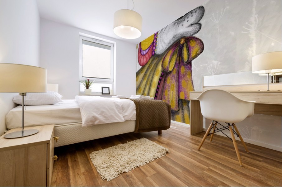 Winter walk Mural print