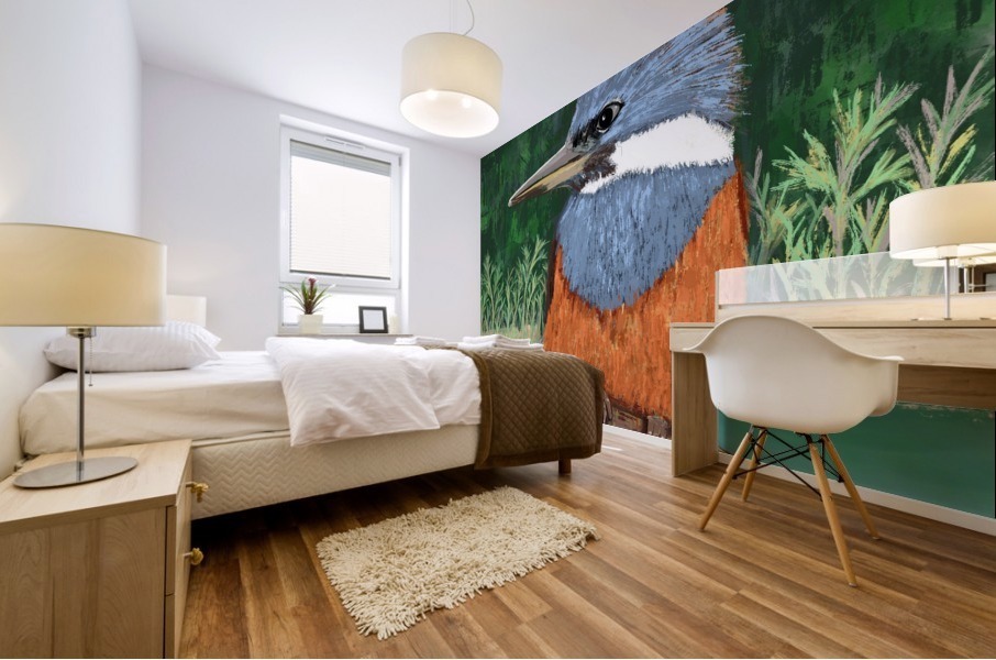 looking for lunch Mural print