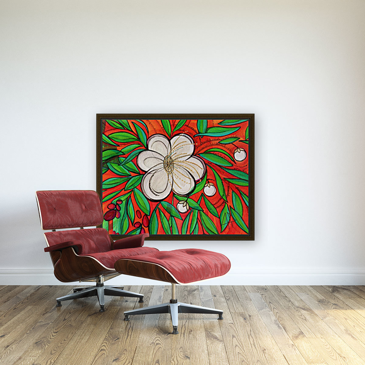 Sunset Flowers Reproduction