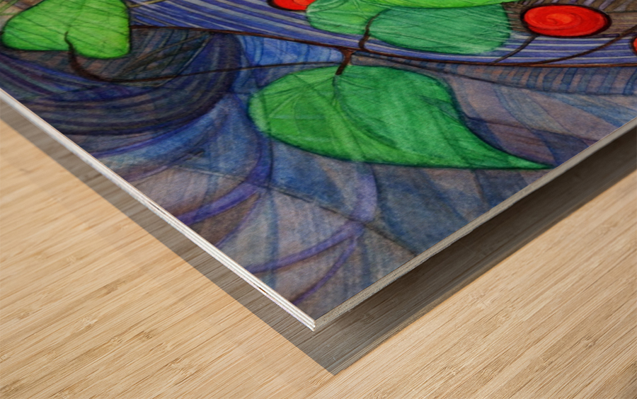 Frutos rojos Wood print