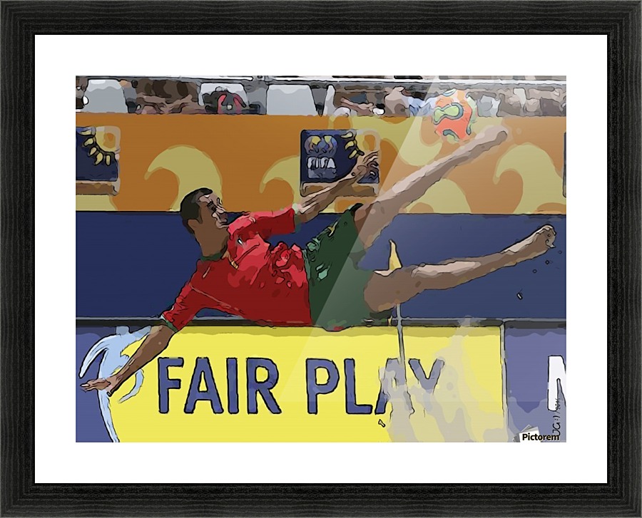 Beach football_08a Picture Frame print