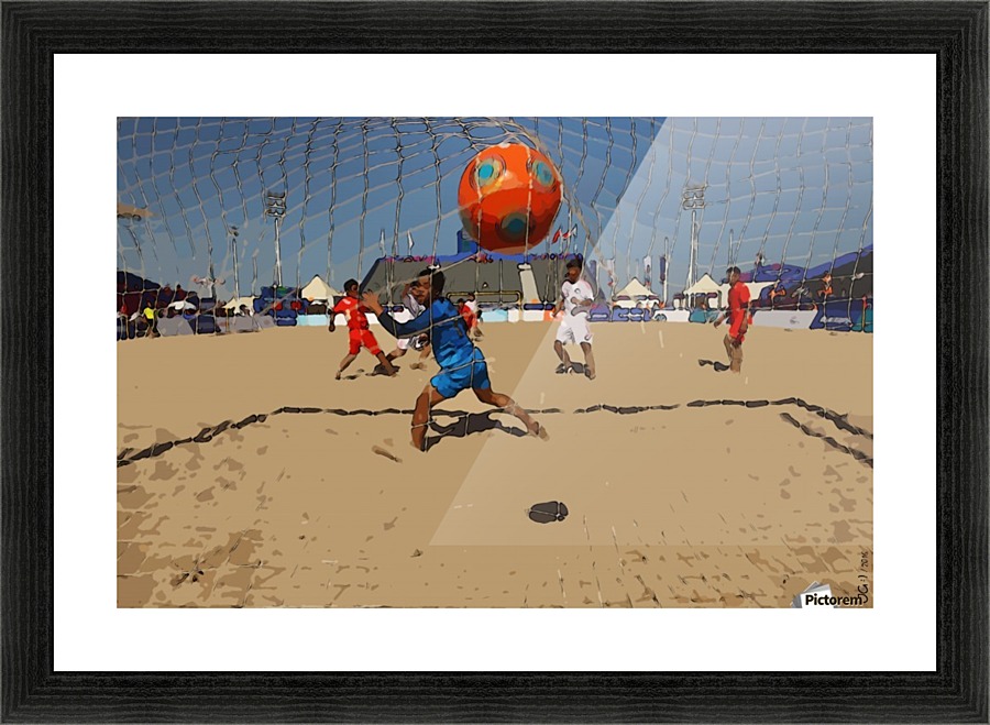 Beach football_16 Picture Frame print