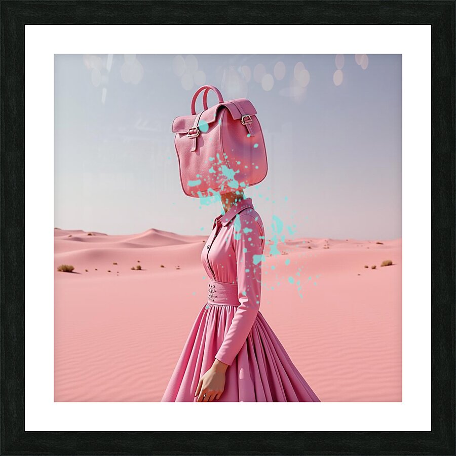 bag woman Picture Frame print