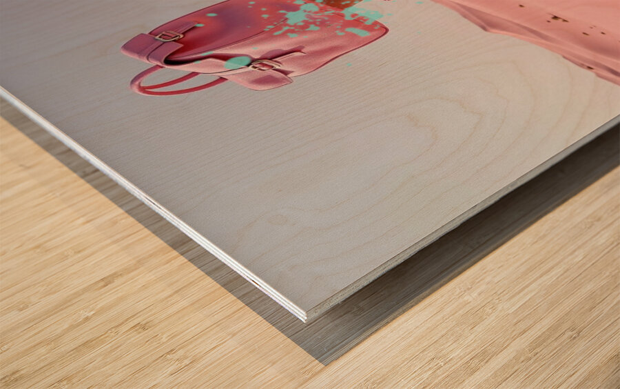 bag woman Wood print