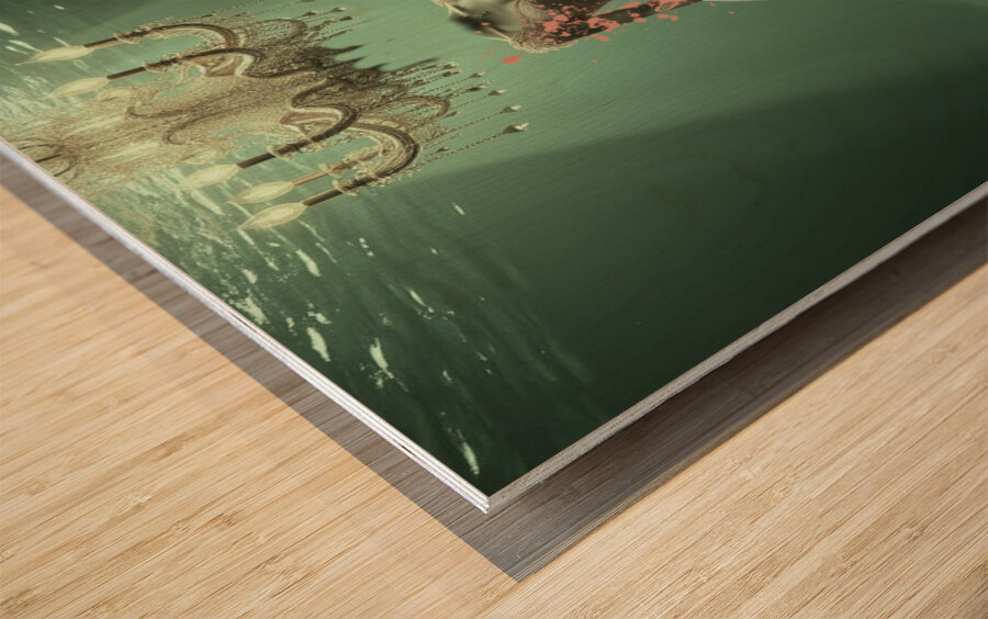 chandalier 999 Wood print