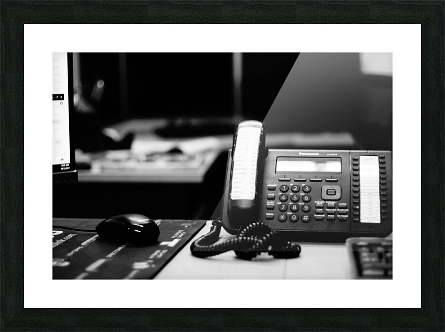 A desk for work Picture Frame print