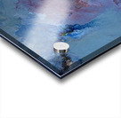 Blue Matte Pour Acrylic print
