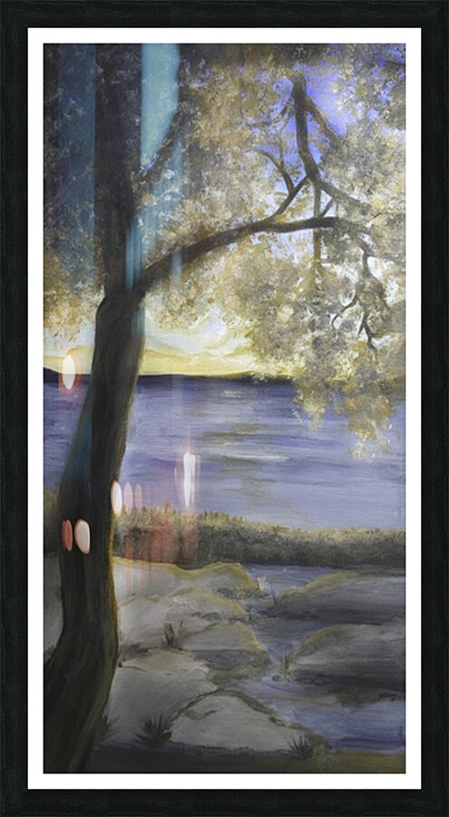 Sunset Lake Picture Frame print