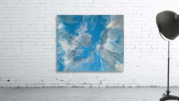 Blue Pour Wall Preview