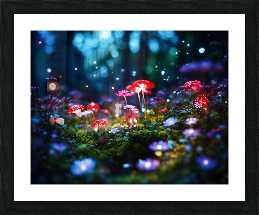 Tilt shift macro illustration of dark Picture Frame print