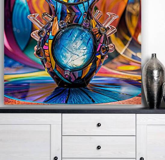 an exquisite one of a kind glass vase showcasing by khalidachrab
