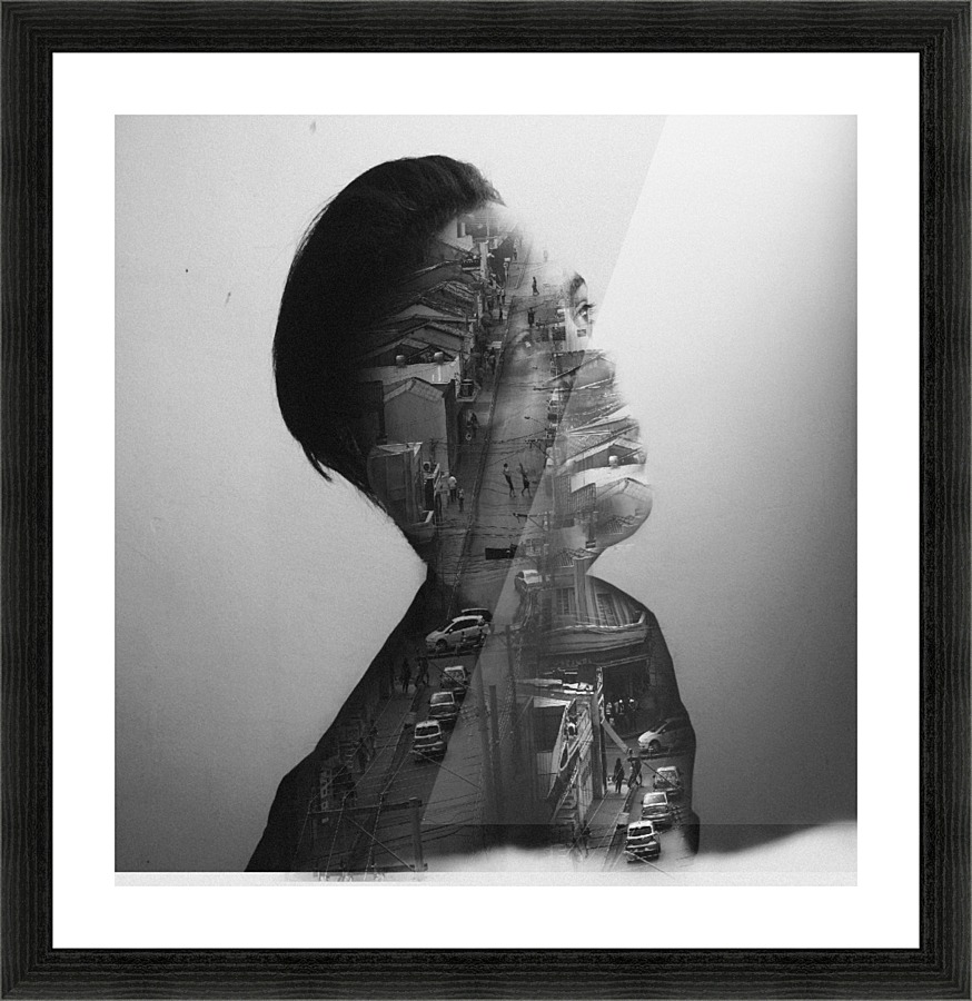 Double Exposure Serie Picture Frame print
