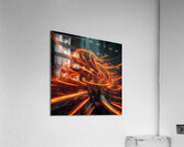 a stunning futuristic cityscape brimming with vib Acrylic Print