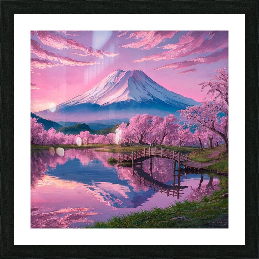 A cinematic painting reminiscent of Van Goghs style Picture Frame print