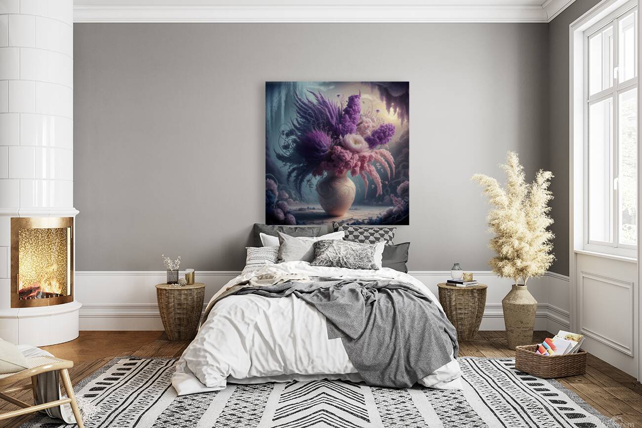 a mesmerizing illustration of a floral masterpiec Reproduction