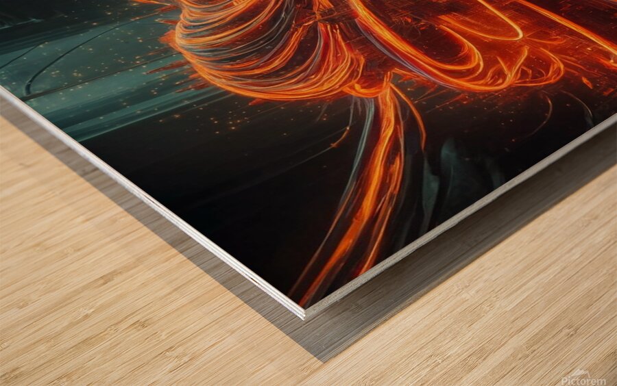 a stunning futuristic cityscape brimming with vib Wood print