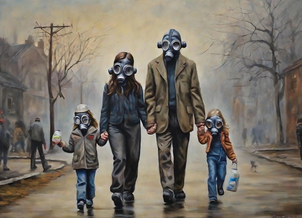 Taking Children To School  1 - Road To Earth Day Digital Download