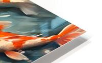 Koi Fish in A Pond HD Metal print