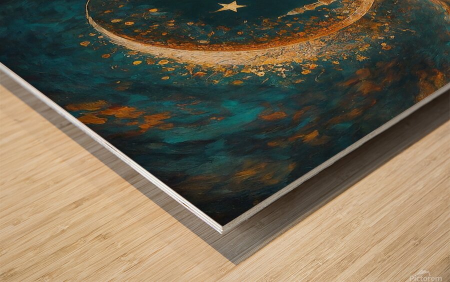 Moslem Mosque Crescent Stars Islamic Painting 6 Wood print