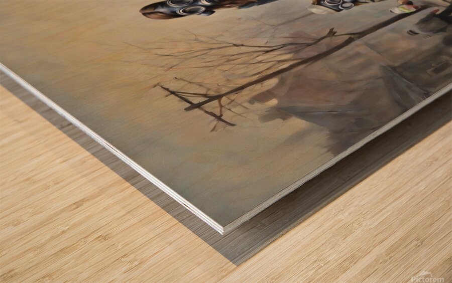 Taking Children To School  1 - Road To Earth Day Wood print