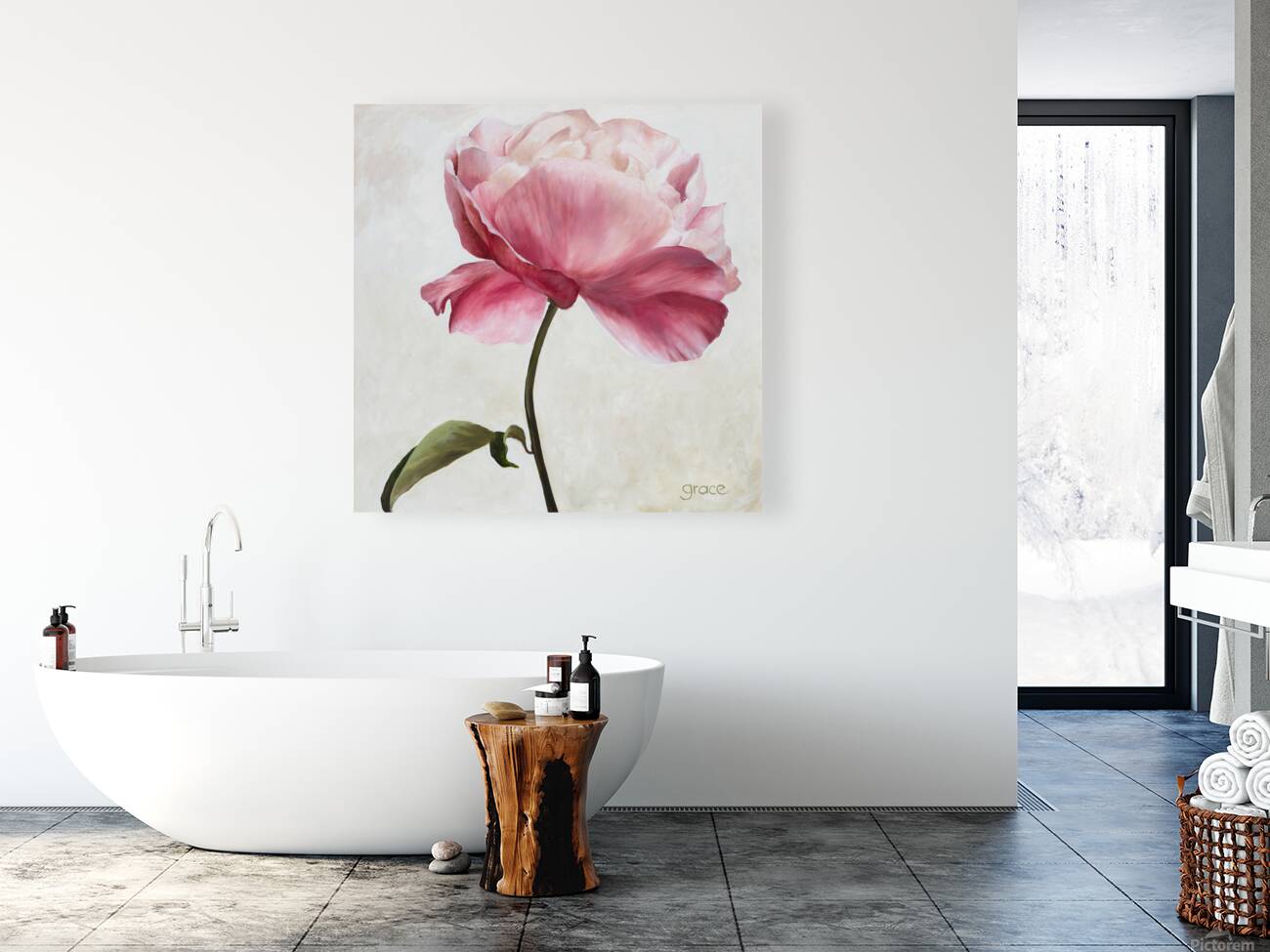 Peony 30x30 Reproduction