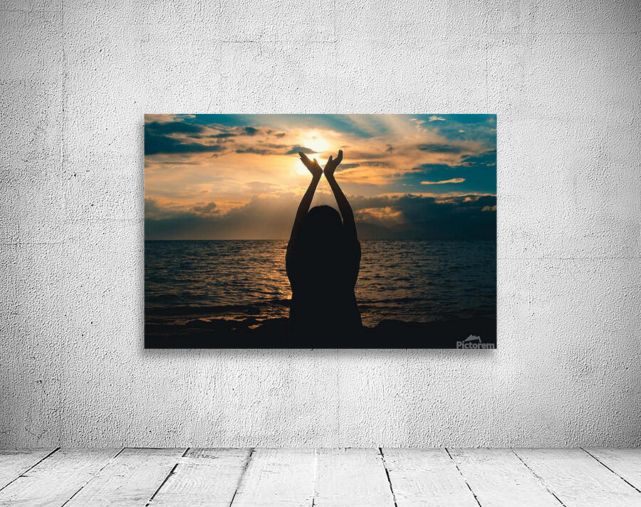 a woman standing on top of a beach next to the ocean symbolism 1 by ...