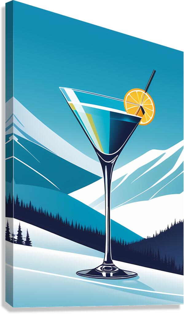 Slopes Cocktail Ice  Canvas Print