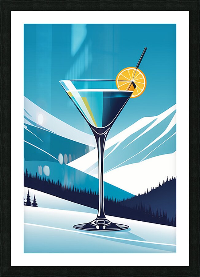 Slopes Cocktail Ice  Picture Frame print