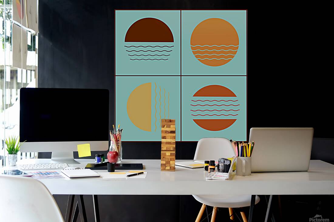 Boho Sunset x 4 Reproduction
