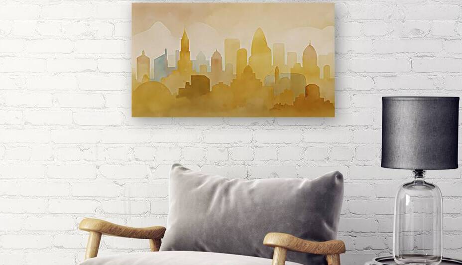Watercolor Illustration Cityscape by Une Affaire de Filles