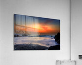 Widemouth Sunset Cornwall Long exposure Acrylic Print
