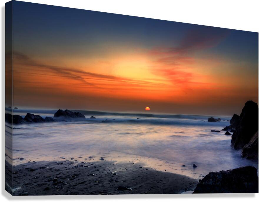Widemouth Sunset Cornwall Long exposure Canvas Print