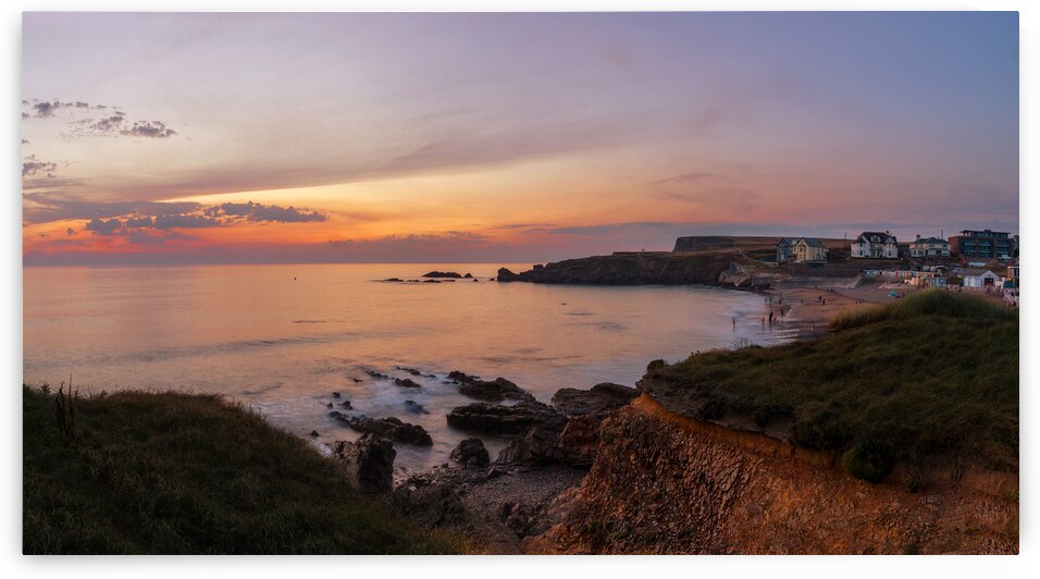 Crooklets Beach Sunset Bude Cornwall by maggie mccall