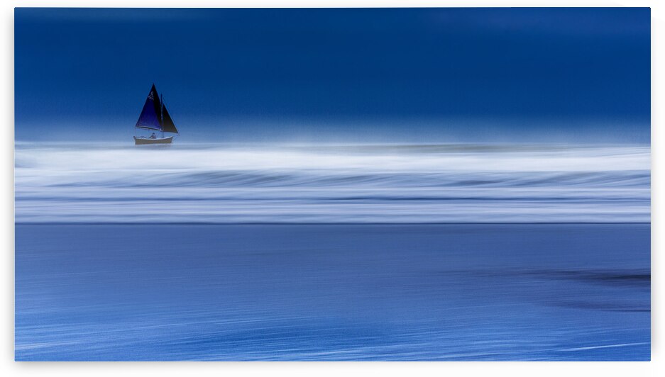 Lone Yacht Widemouth  Bay Cornwall. by maggie mccall