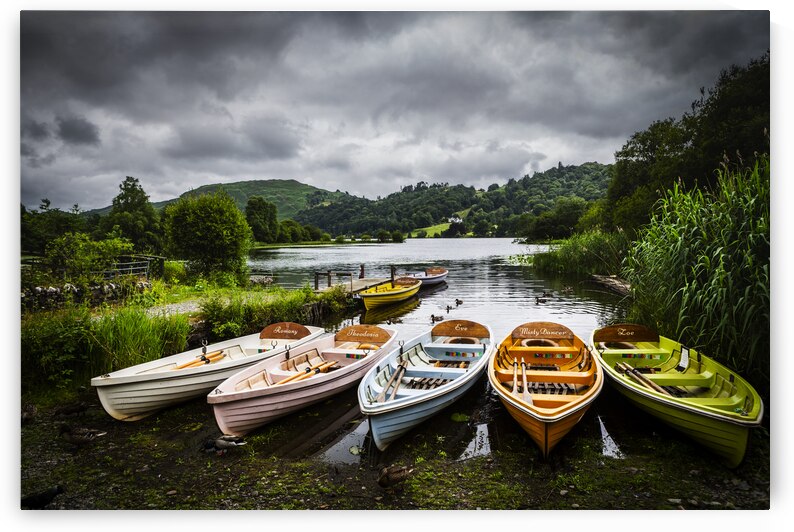 Grasmere Rowing Boats Cumbria by maggie mccall