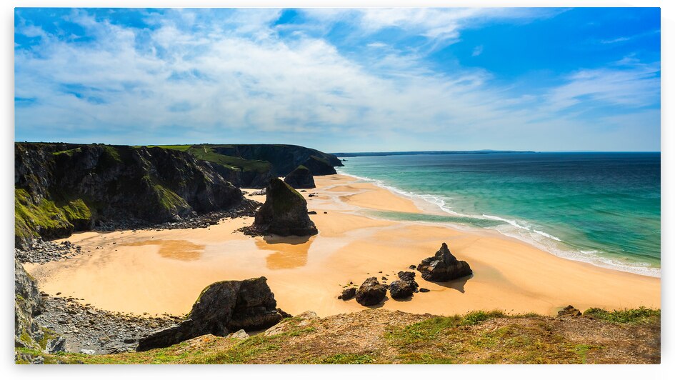 Bedruthan Steps Cornwall by maggie mccall