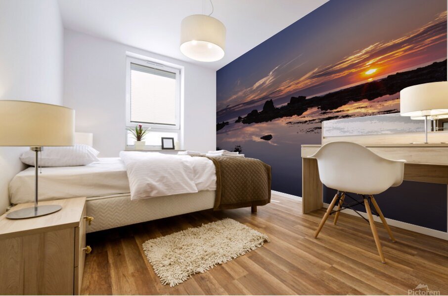 Widemouth Bay Sunset Cornwall Mural print