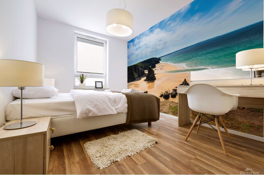 Bedruthan Steps Cornwall Mural print