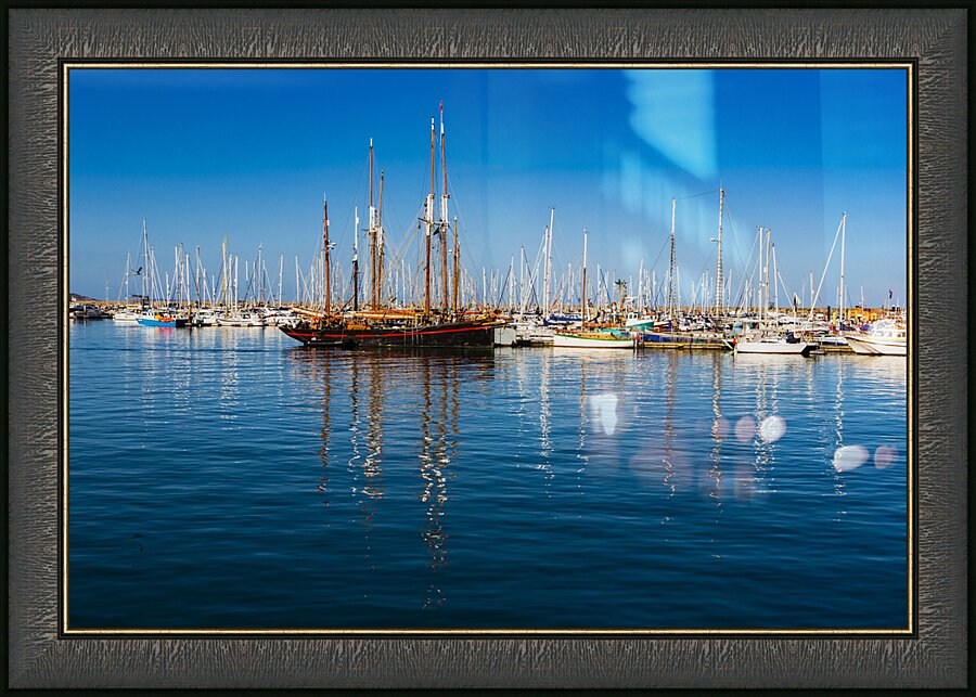 Yachts at Brixham Devon Picture Frame print