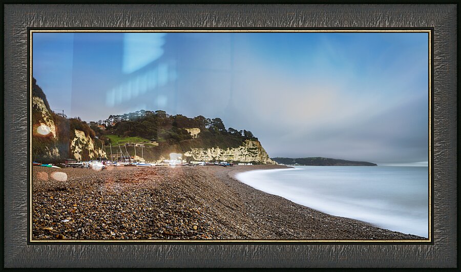 Beer Beach Devon Picture Frame print