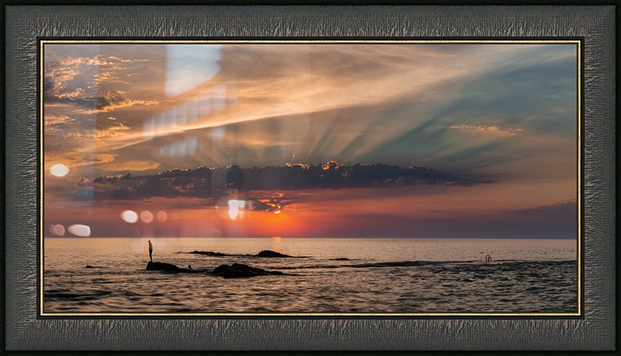 Bude Seapool Summerleaze Beach  Bude Cornwall Picture Frame print