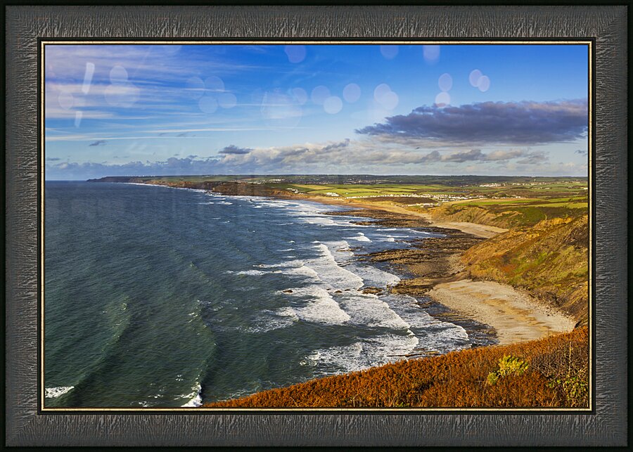 Widemouth Bay  Panorama Cornwall Picture Frame print