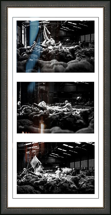 Wool Depot Triptych Liskeard Cornwall Picture Frame print