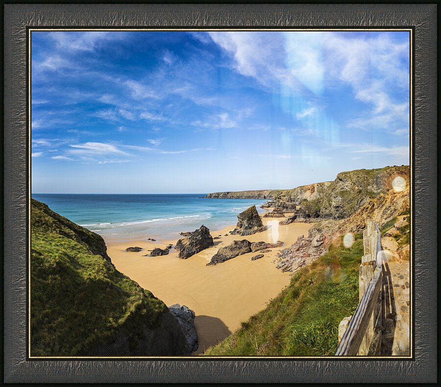 Bedruthan Steps Cornwall Picture Frame print