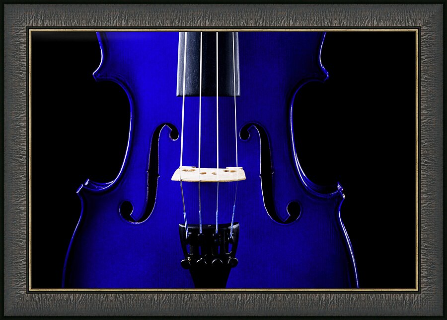 Blue Violin Closeup Picture Frame print