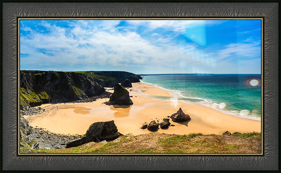 Bedruthan Steps Cornwall Picture Frame print